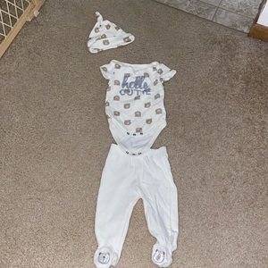 hello cutie teddy bear outfit for boy or girl